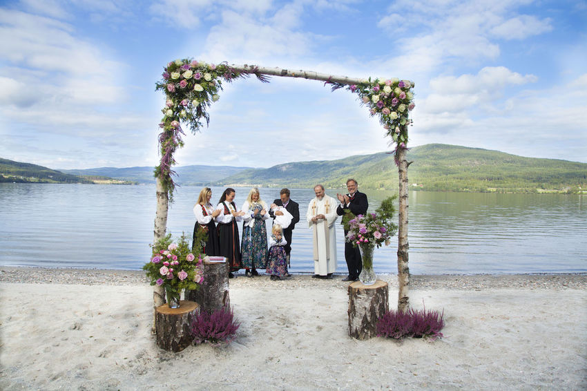 dåp ute strand