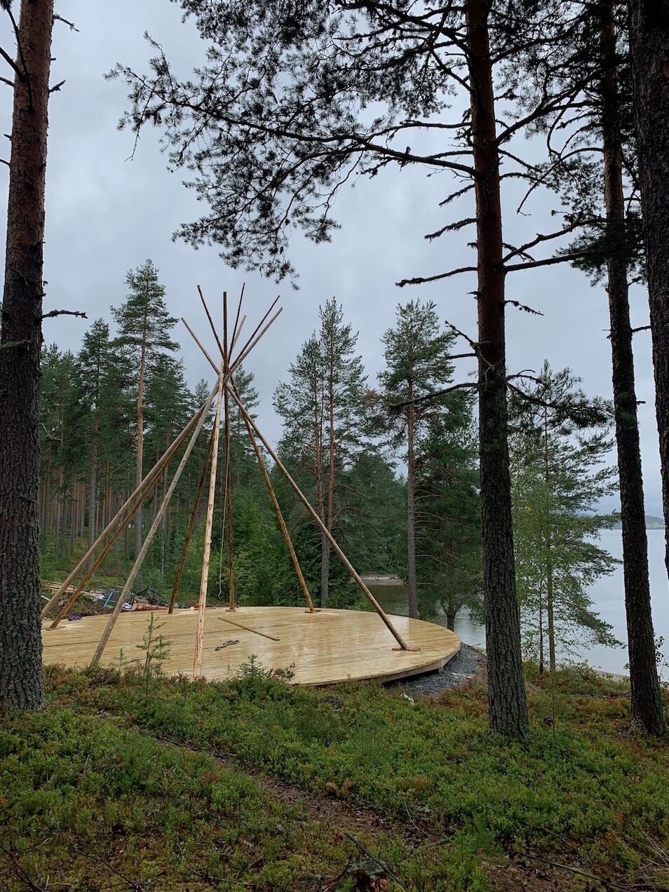 bygge lavvo yogashala natur retreat NORD