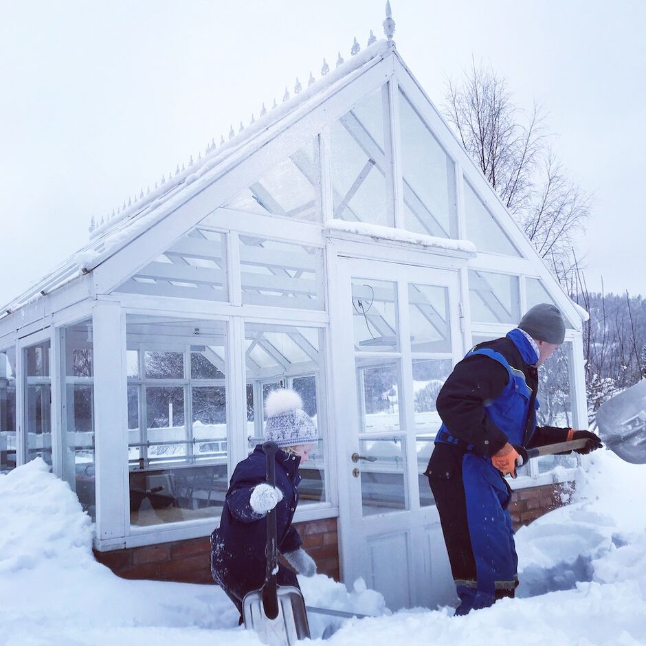 drivhus orangeri vinter