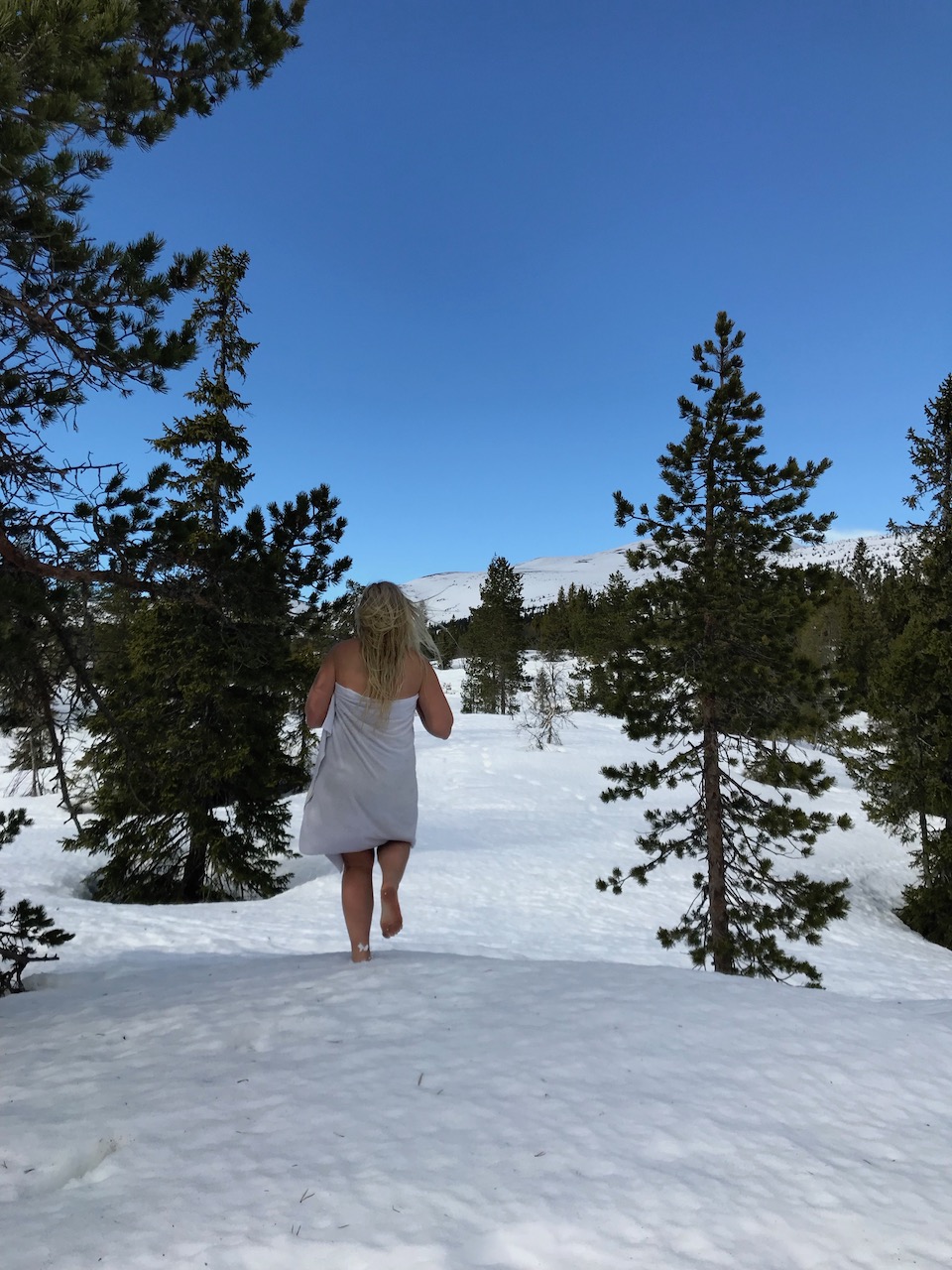 snøbading snow bathing 