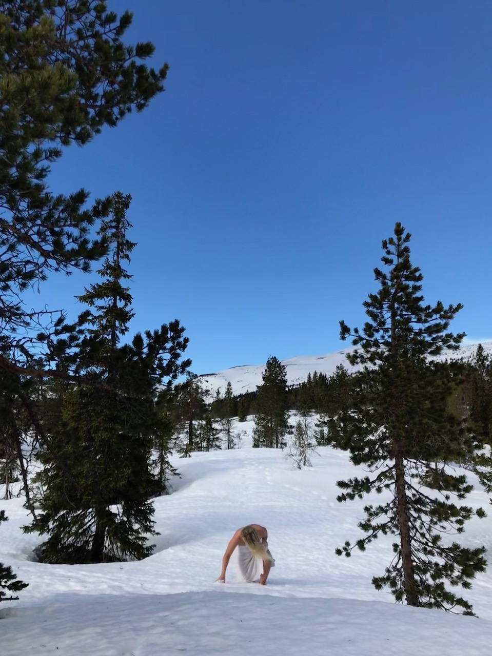 snøbading snow bathing 