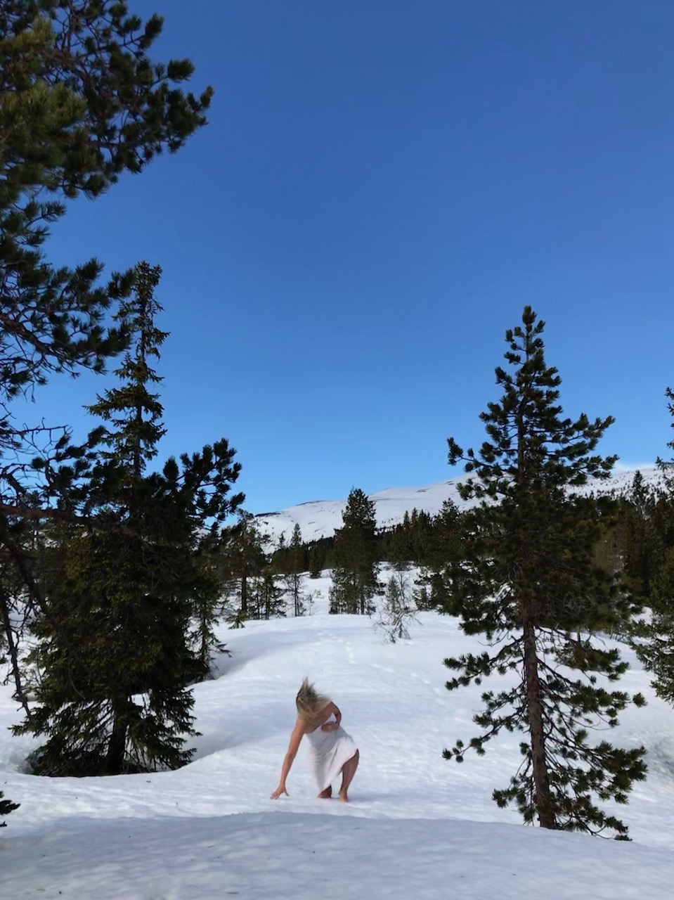 snøbading snow bathing 